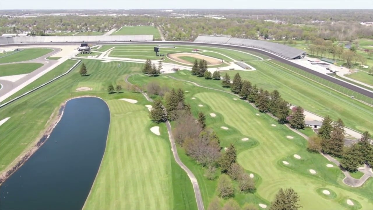 golf video - brickyard-drone-flyover